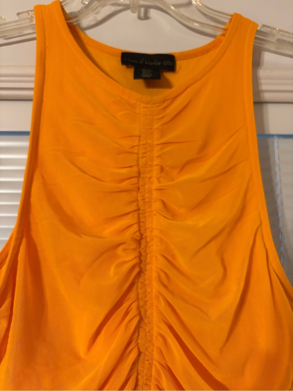 House of Harlow 1960 Bright Yellow Ruched Tank Top